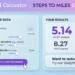 Image of steps to miles calculator conversion